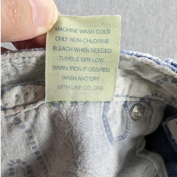 Fossil Jean Skirt Womens 8 Mini Raw Hem Cut off Slit Distressed Y2K Grunge Boho - Picture 10 of 11